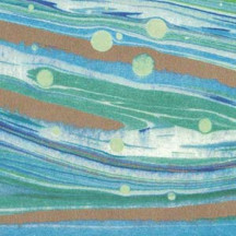 Blue and Green Marbled Stone Swirl Print Italian Paper ~ Tassotti